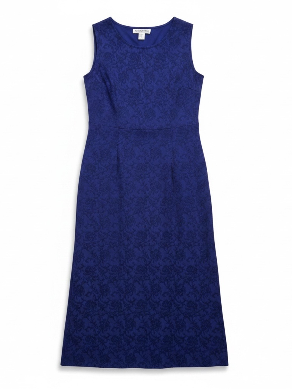 Vintage Another Thyme Purple Floral Jacquard Sleeveless MIDI Dress Size 16 W